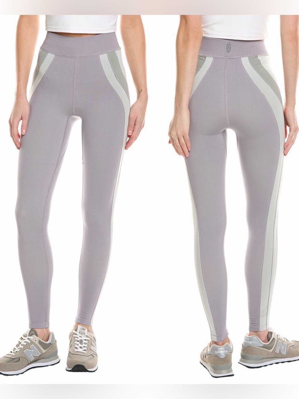 Free people movement free kick legging trailblazer combo purple gray XS